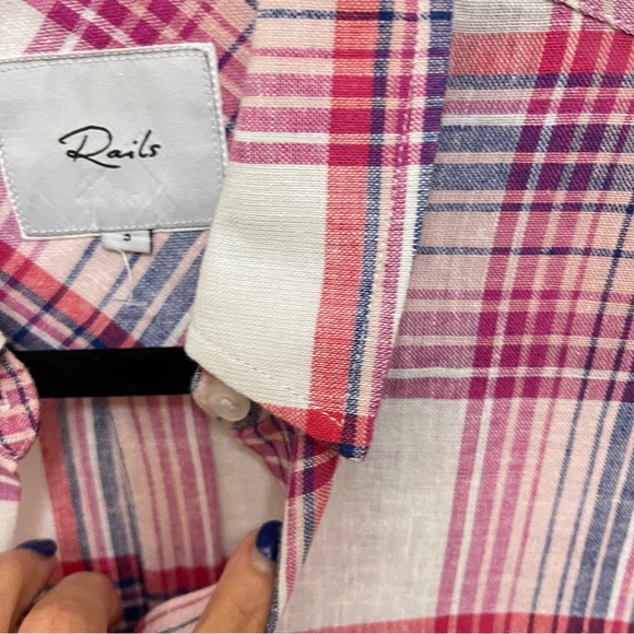 NWOT RAILS Charli Plaid Long Sleeve Shirt Size S - Picture 11 of 12